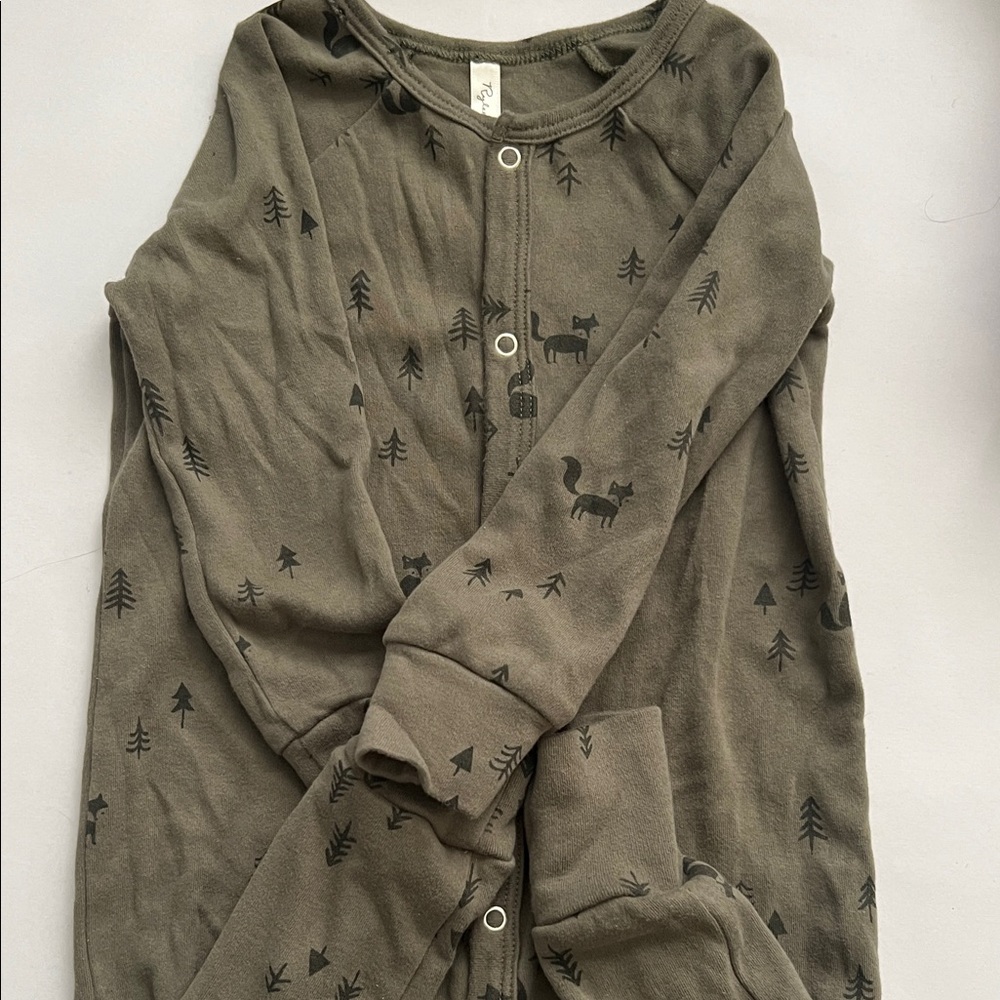 Rylee + Cru Cozy Forest Print Onesie